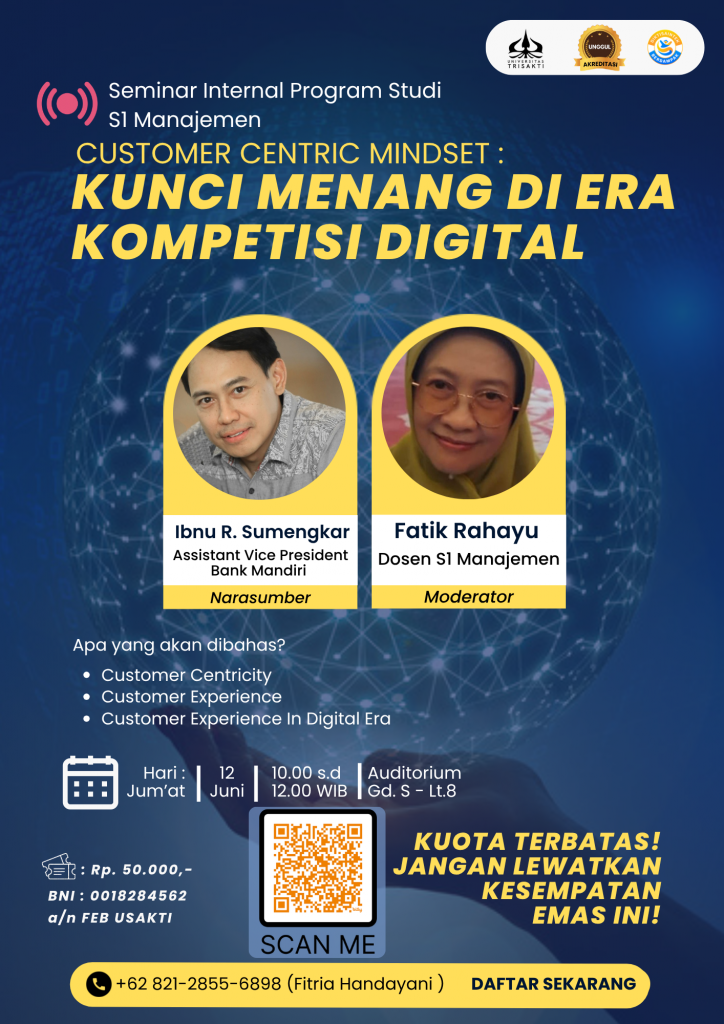 Seminar Internal CUSTOMER CENTRIC MINDSET : Kunci Menang di Era Digital